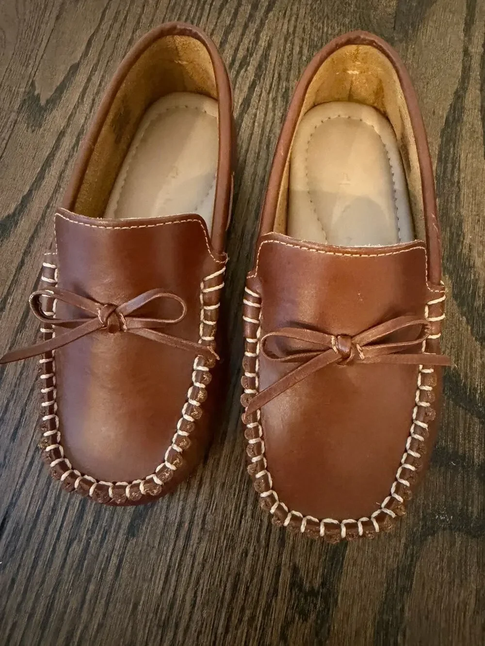 Elephantito Loafers, Natural Tan Little Kids Sz 10c